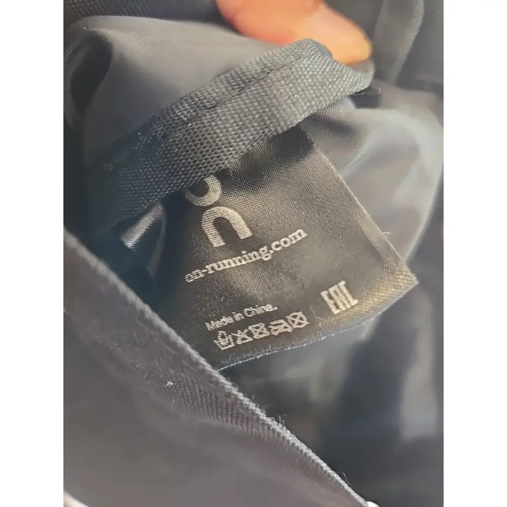 On Cloud Backpack Black Unisex Sports Bag Travel Small Packable Rolltop Design